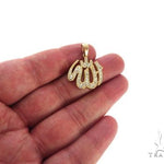 14K Yellow Gold Diamond Allah Islam Religious Charm Pendant 63970 - Image 5