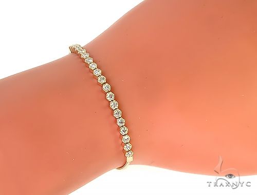 14K Yellow Gold Diamond Bolo Bracelet 66126 - Image 7