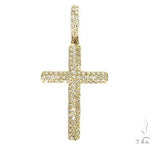 14K Gold Diamond Cross Pendant 65952 - Image 1