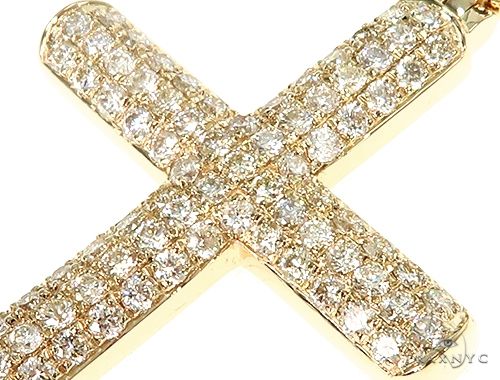 14K Gold Diamond Cross Pendant 65952 - Image 4