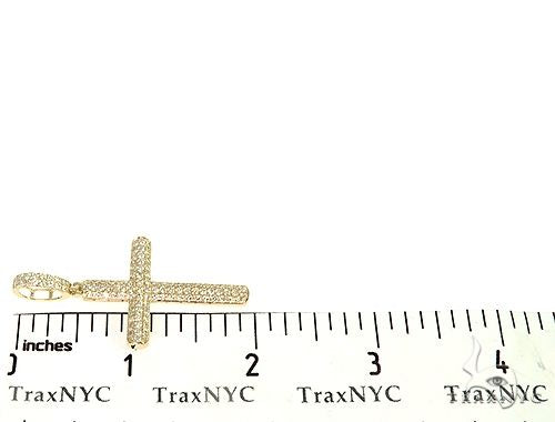 14K Gold Diamond Cross Pendant 65952 - Image 6