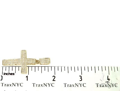 14K Gold Diamond Cross Pendant 65953 - Image 7