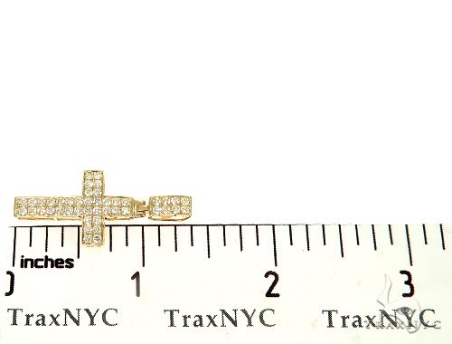 14K Gold Diamond Cross Pendant 65954 - Image 6