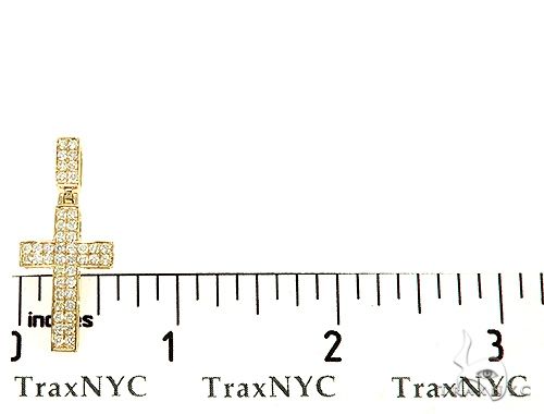 14K Gold Diamond Cross Pendant 65954 - Image 7