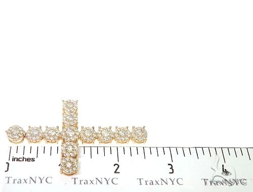 14K Yellow Gold Diamond Cross Pendant 66100 - Image 7