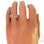 14K Yellow Gold Diamond Cuban Link Ring 66194 - Image 5