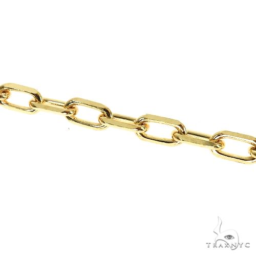 14K Yellow Gold Diamond Cut Anchor Cable Link Bracelet 7 Inches 3.7mm 70877 - Image 2
