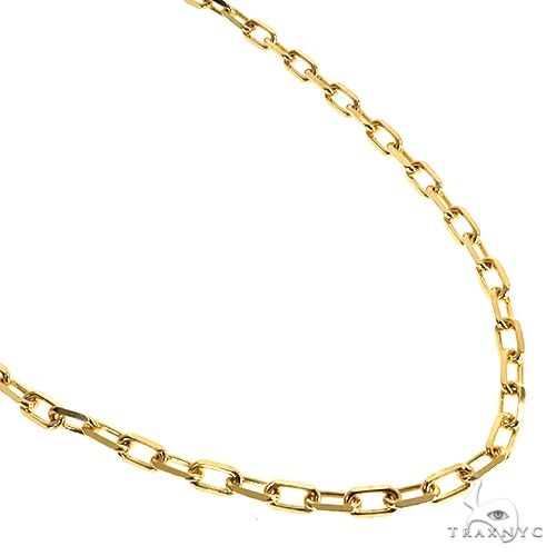 14K Yellow Gold Diamond Cut Anchor Cable Link Chain 18 Inches 3.7mm 70878 - Image 1