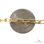 14K Yellow Gold Diamond Cut Anchor Cable Link Chain 18 Inches 3.7mm 70878 - Image 3