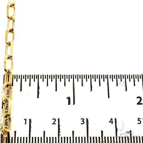 14K Yellow Gold Diamond Cut Anchor Cable Link Chain 18 Inches 3.7mm 70878 - Image 4