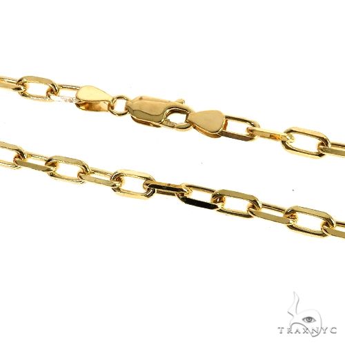 14K Yellow Gold Diamond Cut Anchor Cable Link Chain 22 Inches 3.7mm   67795 - Image 2
