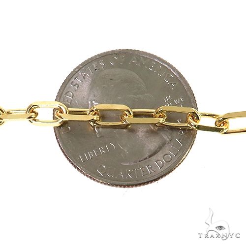 14K Yellow Gold Diamond Cut Anchor Cable Link Chain 22 Inches 3.7mm   67795 - Image 3