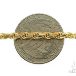 14K Yellow Gold Diamond Cut Solid Rope Link Chain 22 Inches 3.5mm   66298 - Image 5