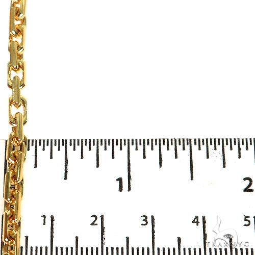 14K Yellow Gold Thin Diamond Cut Solid Anchor Cable Link 20 Inches 3.7mm 68317 - Image 6