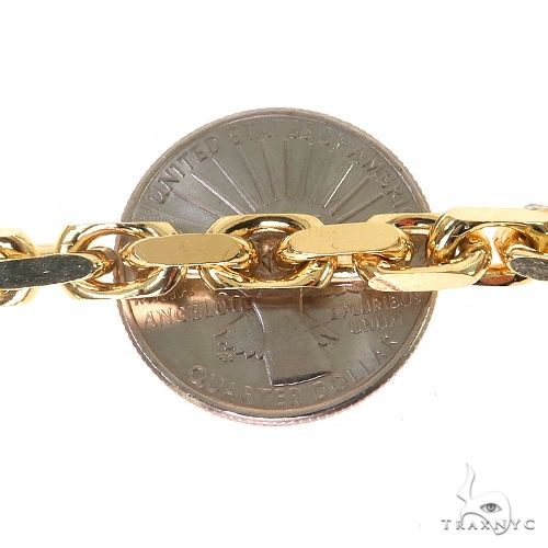 14K Yellow Gold Diamond Cut Solid Cable Link Chain 5mm  22 Inches   68376 - Image 4