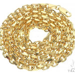 14K Yellow Gold Diamond Cut Solid Anchor Chain 22 Inches 3.5mm   66503 - Image 3