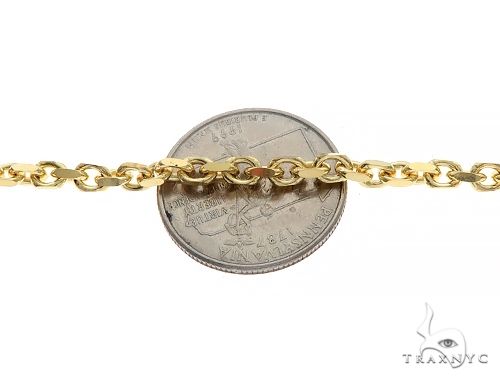 14K Yellow Gold Diamond Cut Solid Anchor Chain 22 Inches 3.5mm   66503 - Image 4