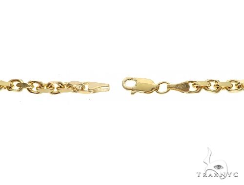 14K Yellow Gold Diamond Cut Solid Anchor Chain 22 Inches 3.5mm   66503 - Image 5