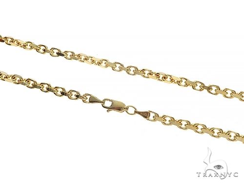 14K Yellow Gold Diamond Cut Solid Anchor Chain 24 Inches 2.5mm   66502 - Image 2