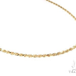 14K Yellow Gold Diamond Cut Solid Rope Chain 24 Inches 2.4mm   65924 - Image 2