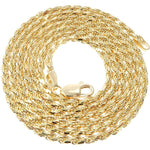 14K Yellow Gold Diamond Cut Solid Rope Chain 24 Inches 2.4mm   65924 - Image 4