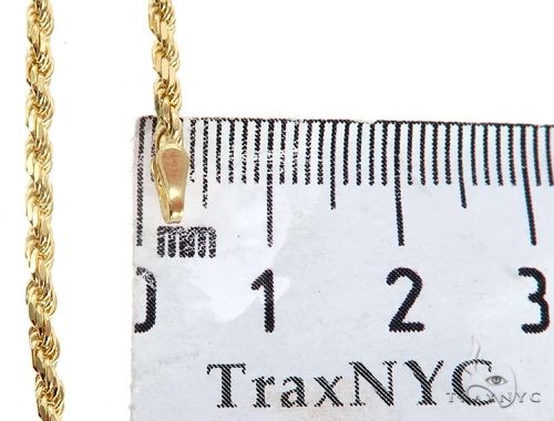 14K Yellow Gold Diamond Cut Solid Rope Chain 24 Inches 2.4mm   65924 - Image 6