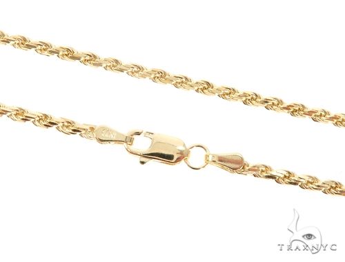 14K Yellow Gold Diamond Cut Solid Rope Chain 26 Inches 2.5mm   64772 - Image 1
