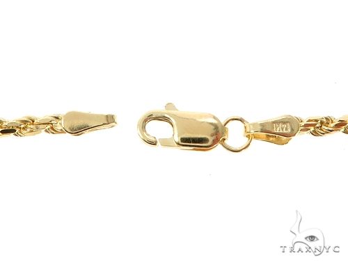 14K Yellow Gold Diamond Cut Solid Rope Chain 26 Inches 2.5mm   64772 - Image 5