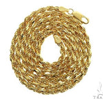 14k Yellow Gold Diamond Cut Solid Rope Link Chain 24 Inches 3.5mm 66299 - Image 3