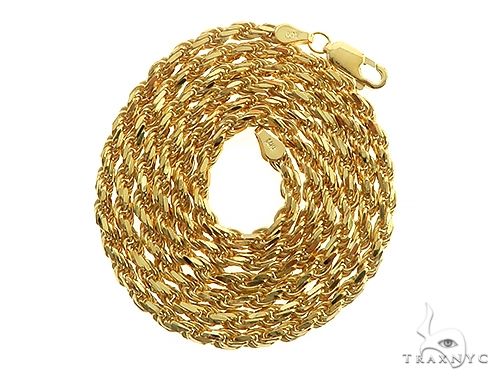 14K Yellow Gold Diamond Cut Solid Rope Link Chain 26 Inches 3.5mm   66300 - Image 3