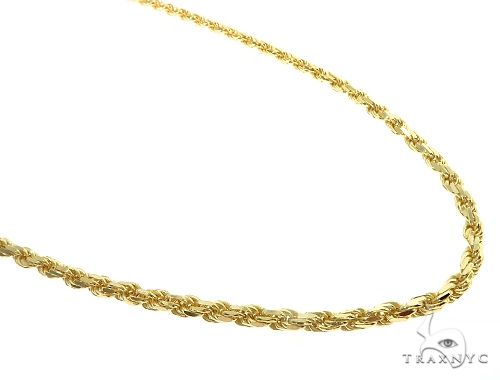 14K Yellow Gold Diamond Cut Solid Rope Link Chain 3.5mm Assortment of 20, 22, 24, 26, 28 Inches 66301 - Image 1