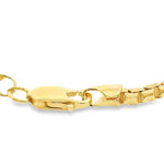 14K Yellow Gold Diamond Cut Solid Round Box Bracelet 8 Inches 3mm 70644 - Image 3