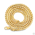 14K Yellow Gold Diamond Cut Solid Round Box Link Chain  20 Inches 3mm 70647 - Image 4