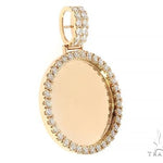 14K Yellow Gold Diamond Frame Custom Photo Pendant 1.25 inch Plus 65409 - Image 2