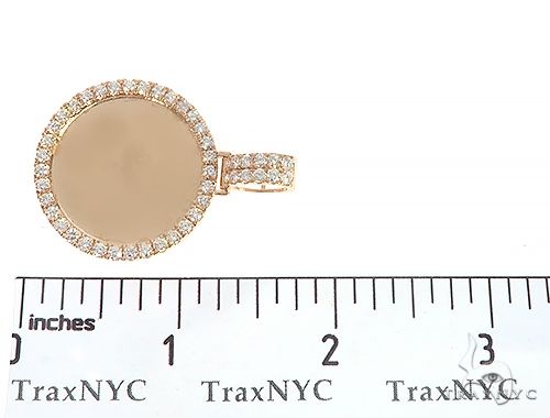 14K Yellow Gold Diamond Frame Custom Photo Pendant 1.25 inches 65408 - Image 6