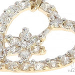 14K Yellow Gold Diamond Heart Pendant 65450 - Image 4