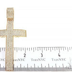 14K Yellow Gold Diamond Large Cross 65665 - Image 6
