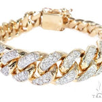 14K Yellow Gold Diamond Miami Cuban Bracelet 64779 - Image 1