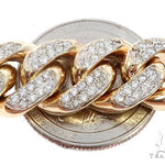 14K Yellow Gold Diamond Miami Cuban Bracelet 64779 - Image 4