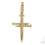 14K Gold Diamond Nail Cross 65968 - Image 3