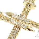 14K Gold Diamond Nail Cross 65968 - Image 4