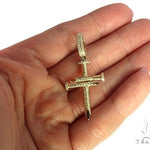 14K Gold Diamond Nail Cross 65968 - Image 5