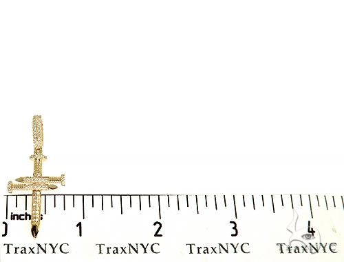 14K Gold Diamond Nail Cross 65968 - Image 6