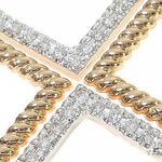 14K Gold Diamond Rope Cross 65304 - Image 4