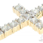 14K Yellow Gold Diamond Small Cross 65299 - Image 4
