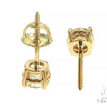 14K Yellow Gold Diamond Stud Earrings 66056 - Image 4