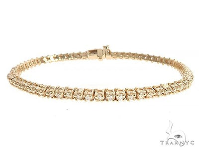 14K Yellow Gold Diamond Tennis Bracelet 65297 - Image 1