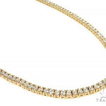 14K Yellow Gold Diamond Tennis Chain 18 Inches 2.9 mm 69843 - Image 1