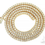 14K Yellow Gold Diamond Tennis Chain 18 Inches 2.9 mm 69843 - Image 4