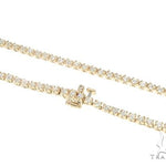 14K Yellow Gold Diamond Tennis Chain 22 Inches 2mm   65776 - Image 2